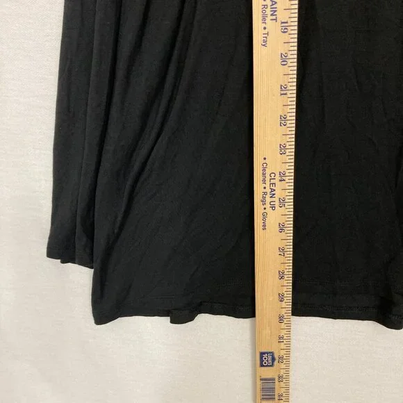 New Old Navy Black‎ Soft Stretch Lace Up Long Sleeve Casual Top XL - Picture 4 of 8